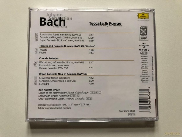 Karl Richter: Bach: Toccata and Fugue - Famous Organ Works [CD]