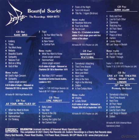 Rare Bird: Beautiful Scarlet: The Recordings 1969 - 1975 (6cd/Remastered Clamshell Boxset) [CD]