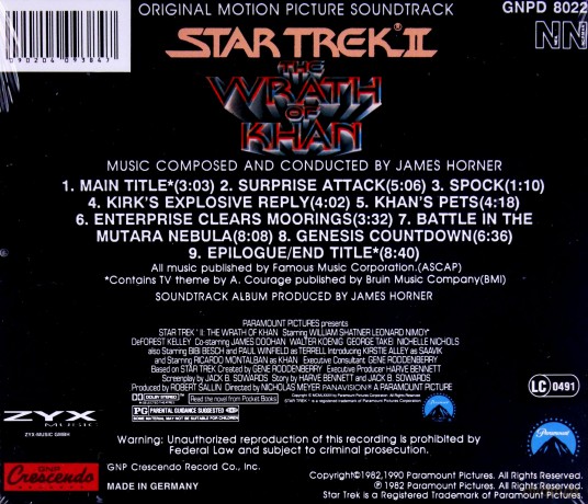STAR TREK 2 / Wrath of Khan [CD]