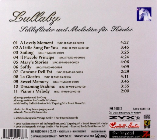 Orny: Lullaby [CD]