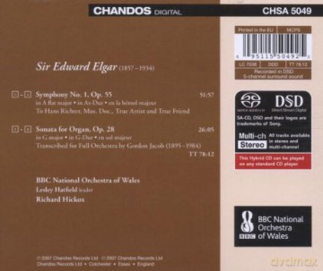 Richard Hickox: Elgar: Symphony No. 1; Organ Sonata [CD]