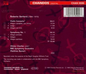 Roberto Gerhard: Gerhard: Symphony no.1/violin Concerto [CD]