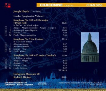 J. Haydn: Haydn: London Symphonies Vol. 1 [CD]