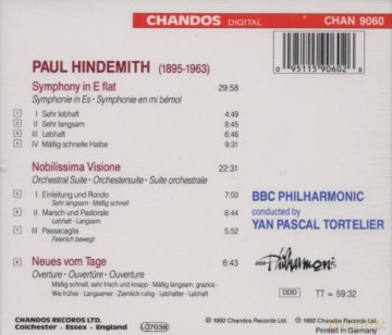 Paul Hindemith: Hindemith: Symphony in E Flat; Nobilissima Visione; Neus Vom Tage [CD]