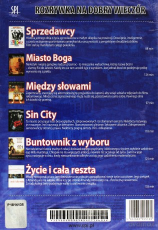 Rozrywka na dobry wieczór: Clerks - Sprzedawcy | Miasto Boga | Między słowami | Sin City | Buntownik z wyboru | Życie i cała reszta [BOX] [6DVD]