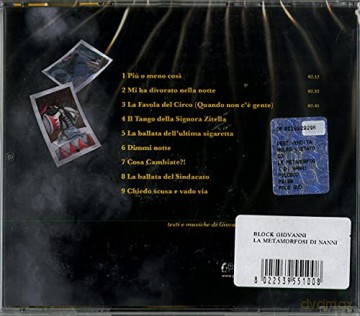 Giovanni Block: La Metamorfosi Di Nanni [CD]