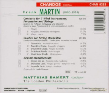 Frank Martin: Martin: Concerto for 7 Wind Instruments Etc. [CD]