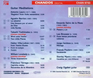 Craig Ogden: Meditations - Works for Guitar [CD]