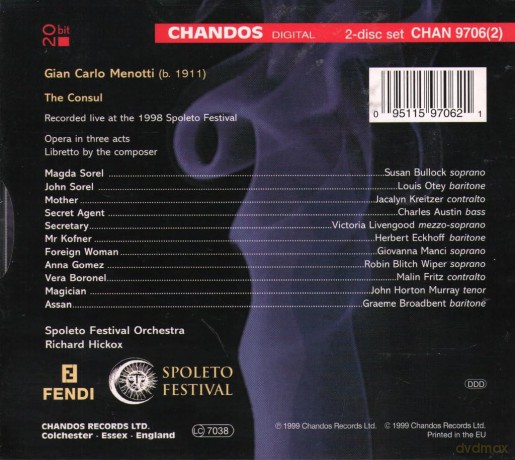 G.C. Menotti: Menotti: The Consul [2CD]