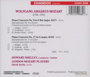 Wolfgang Amadeus Mozart: Mozart: Piano Concertos Vol. 2 - no.9 K271, no.17 K453 [CD]