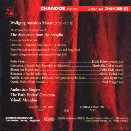 Wolfgang Amadeus Mozart: Mozart: The Abduction From the Seraglio [2CD]