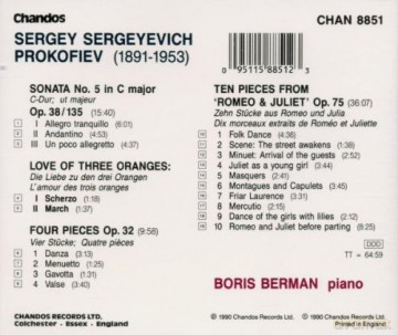 Boris Berman: Prokofiev: Complete Piano Music, Vol. 1 [CD]