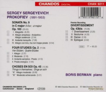 Boris Berman: Prokofiev: Complete Piano Music, Vol. 8 [CD]