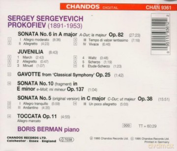 Boris Berman: Prokofiev: Complete Piano Music, Vol. 9 [CD]