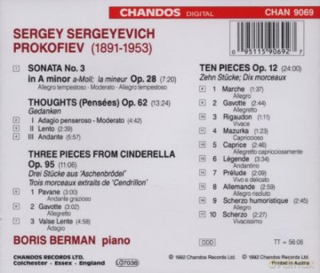 Boris Berman: Prokofiev: The Complete Piano Music, Vol. 6 [CD]