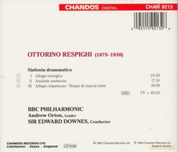 O. Respighi: Respighi: Sinfonia Drammatica [CD]