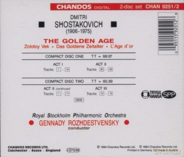 D. Schostakovich: Shostakovich: The Golden Age [2CD]