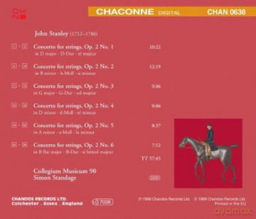 Stanley: Concertos for Strings, Op. 2 [CD]
