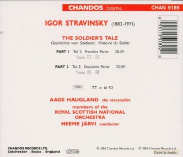 Igor Stravinsky: Stravinsky: The Soldier's Tale [CD]
