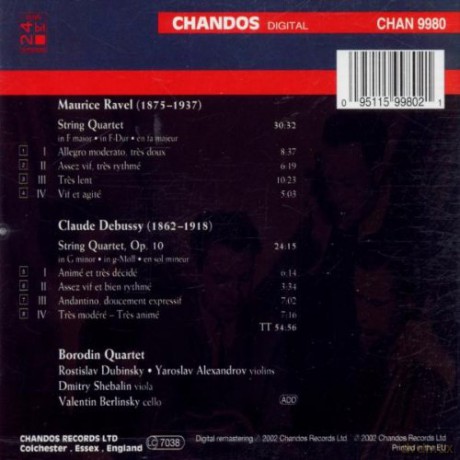 Debussy: String Quartets [CD]