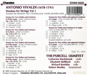 Antonio Vivaldi: String Sonatas 1 [CD]