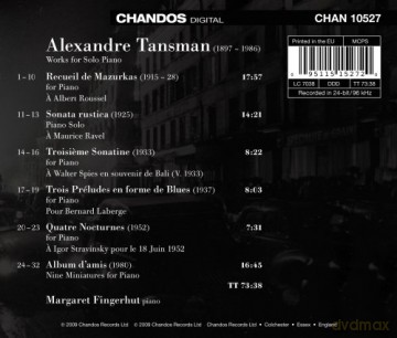 Alexandre Tansman: Tansman: Works for Solo Piano [CD]