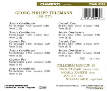 G.P. Telemann: Telemann: Sonates Corellisantes [CD]