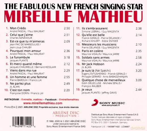 Mireille Mathieu: The Fabulous New French Singing Star [CD]