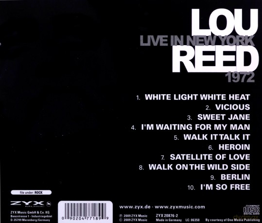 Live In New York 1972 [CD]