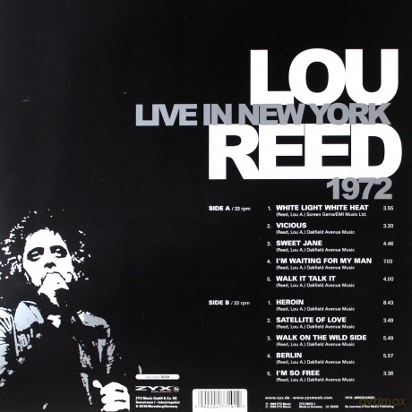 Luu Reed: Live In New York 1972 [Winyl]
