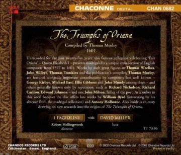 I Fagiolini: Triumphs of Oriana [CD]