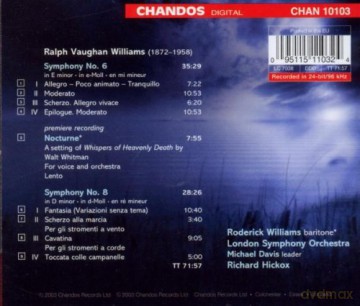 R. Vaughan Williams: Vaughan Williams: Symphony No. 6; Symphony No. 8; Nocturne [CD]