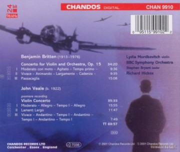 Lydia Mordkovitch: Veale/britten: Violin Concertos [CD]