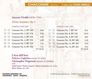 Christopher Hogwood: Vivaldi: l'estro Armonico [2CD]