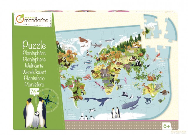 AVENUE MANDARINE 76 Mapa występowanie zwierząt [PUZZLE]