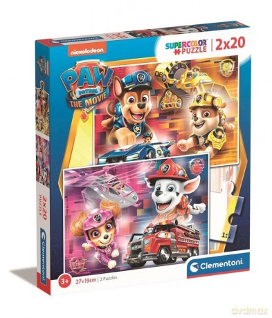 CLEMENTONI 2 x 20 el. super kolor Psi patrol 24786 [PUZZLE]