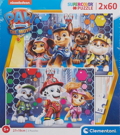 CLEMENTONI 2 x 60 el. super kolor Psi patrol 24787 [PUZZLE]