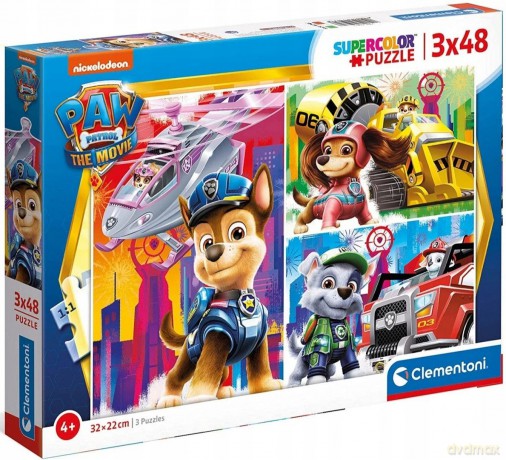 CLEMENTONI 3 x 48 super kolor Psi patrol 25271 [PUZZLE]