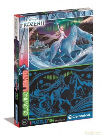 CLEMENTONI Glowing 104 el. Frozen 2 27548 [PUZZLE]