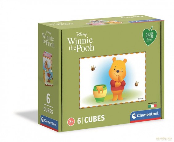 CLEMENTONI Kostki 6 play for future Kubuś Puchatek 44012 [PUZZLE]