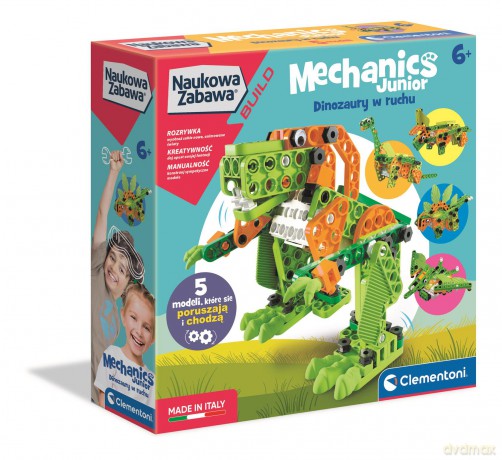 CLEMENTONI Mechanika junior dinozaury 50681 [PUZZLE]