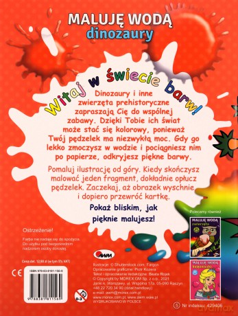 Dinozaury. Maluję wodą - Piotr Kozera [KSIĄŻKA]
