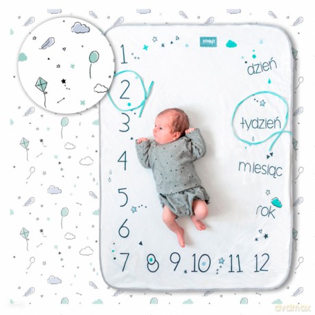 Foto-kocyk minty white