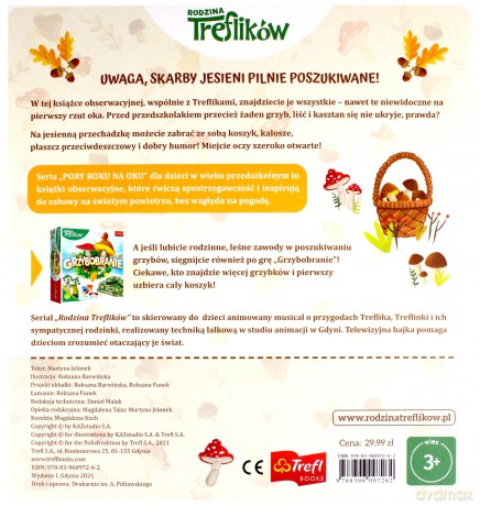Jesienne grzybobranie, Rodzina Treflików. Książka obserwacyjna [KSIĄŻKA]