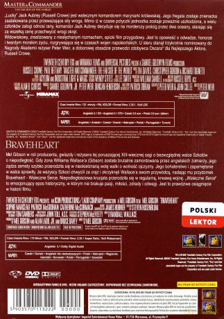 Pan i władca: Na krańcu świata / Braveheart: Waleczne serce BOX [2DVD]