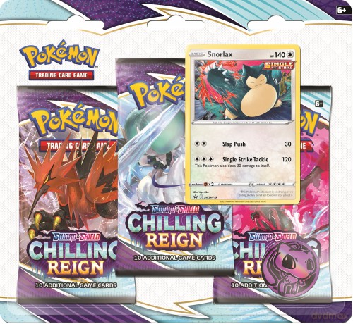 Pokemon TCG: 6.0 Sword&Shild Shiled Chilling Reign Three-Booster Blister Eevee