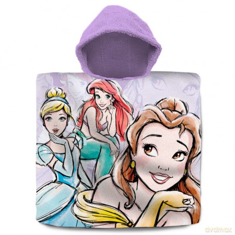 Poncho kąpielowe Disney Princess 120x60cm