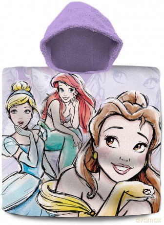 Poncho kąpielowe Disney Princess 120x60cm