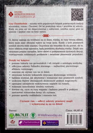 Runy w praktyce. Skuteczne wróżby i zaklęcia runiczne oraz interpretacja symboli Futharku starszego, by cieszyć się zdrowiem, miłością oraz dostatnim życiem - Lisa Chamberlain [KSIĄŻKA]
