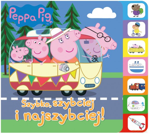 Szybko, szybciej, najszybciej! Książka z registrami. Świnka Peppa [KSIĄŻKA]